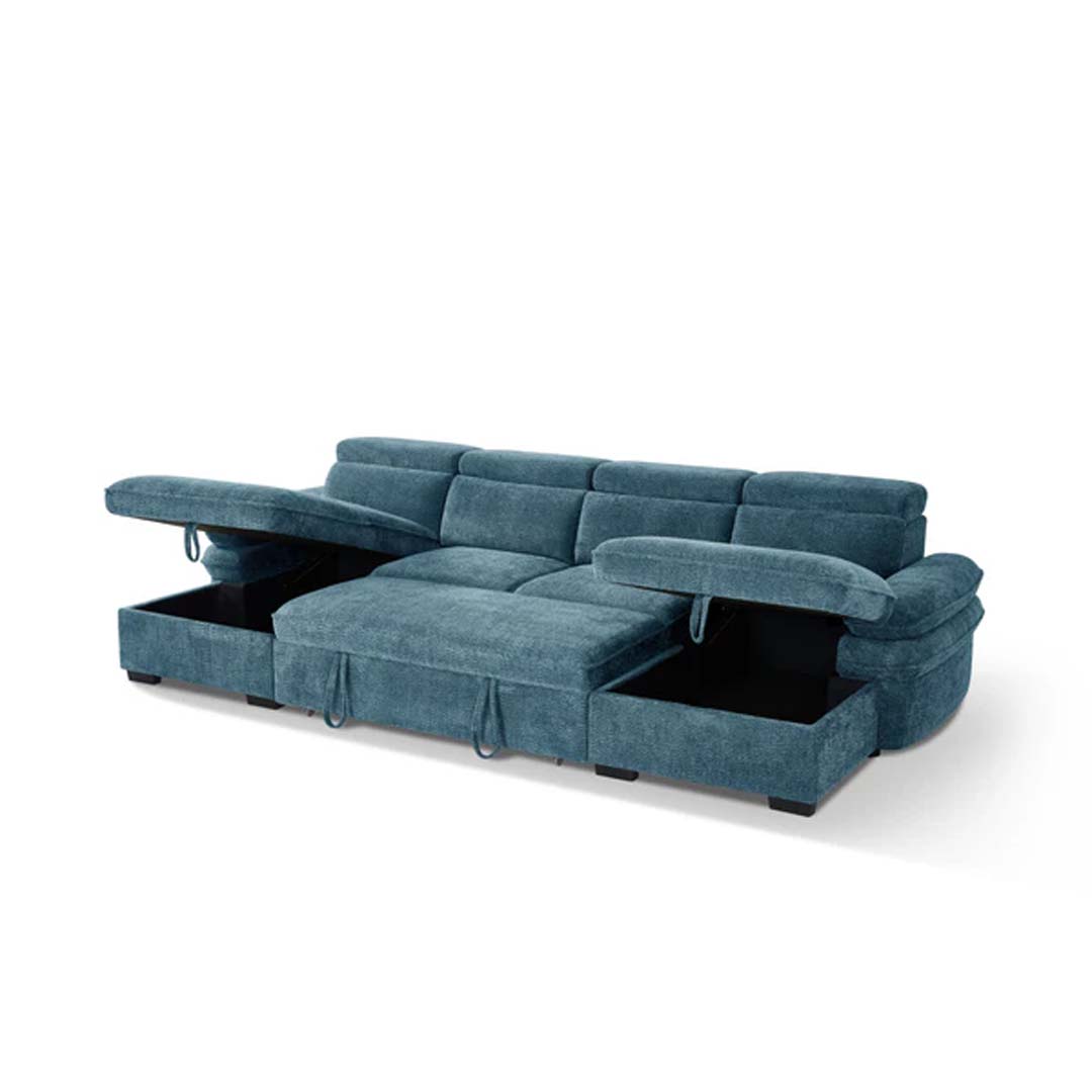 Billie Large U Shaped Sofa Bed with Lift Up Storage