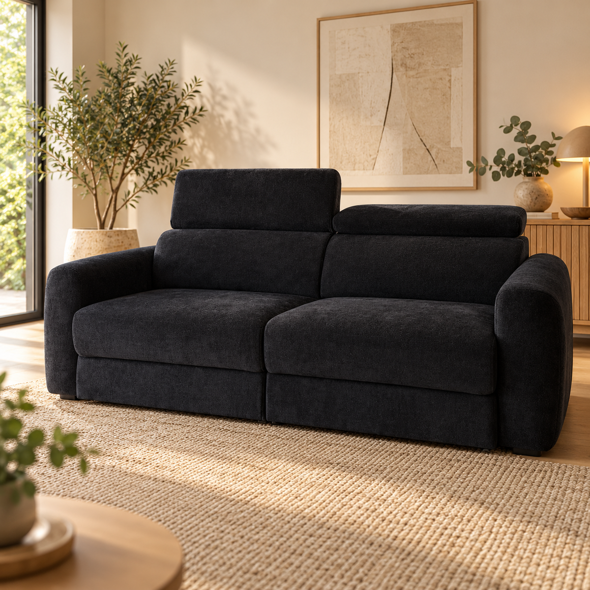 Dakota Black Electric Sofa Bed