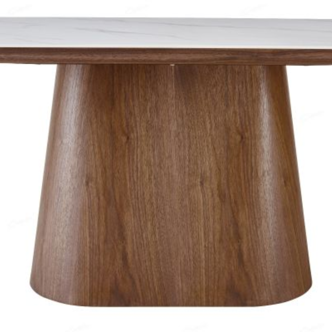 Blanca 200cm Dining Set with Zaria Taupe Chairs