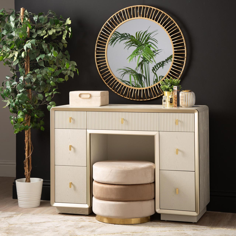 Amelie Cream Elm 7 Drawer Dressing Table