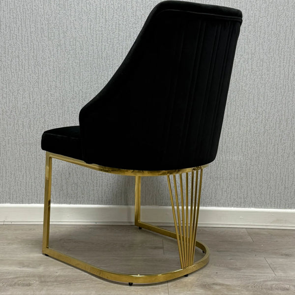 Carlton Black & Gold Dining Chair