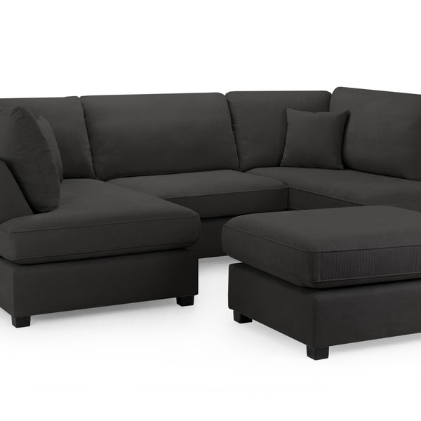 Carnaby Black U Shape Corner Sofa