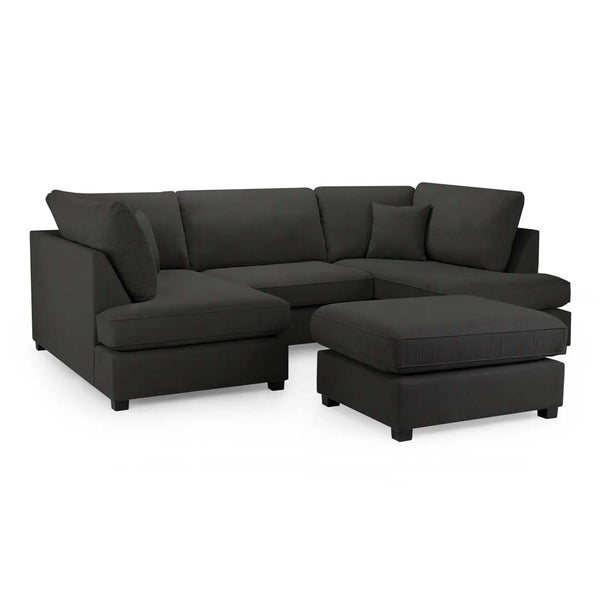 Carnaby Black U Shape Corner Sofa