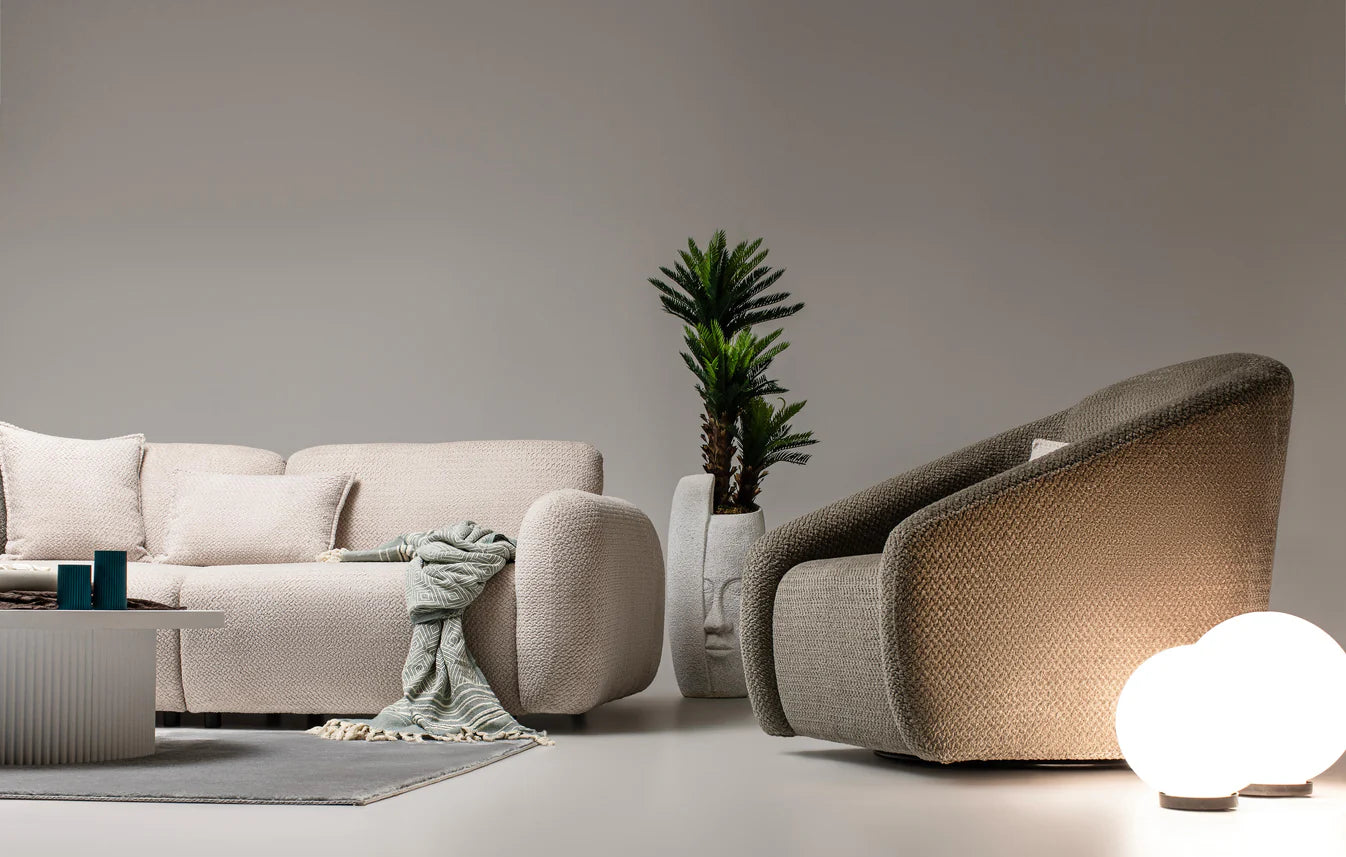 Cassa Cream Sofa Bed Set 3+2