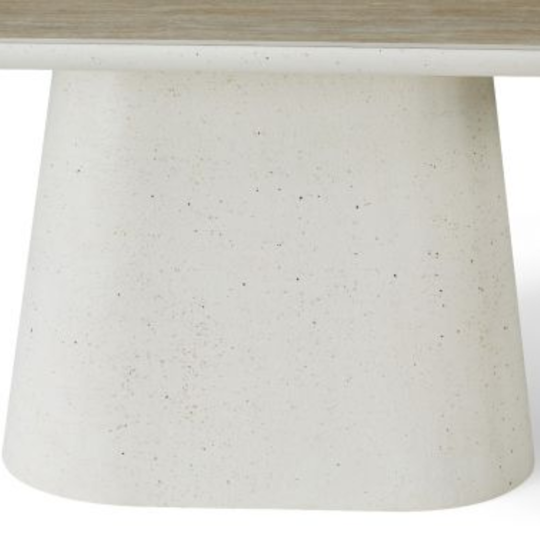 Celie 160cm Ivory & Travertine Dining Table