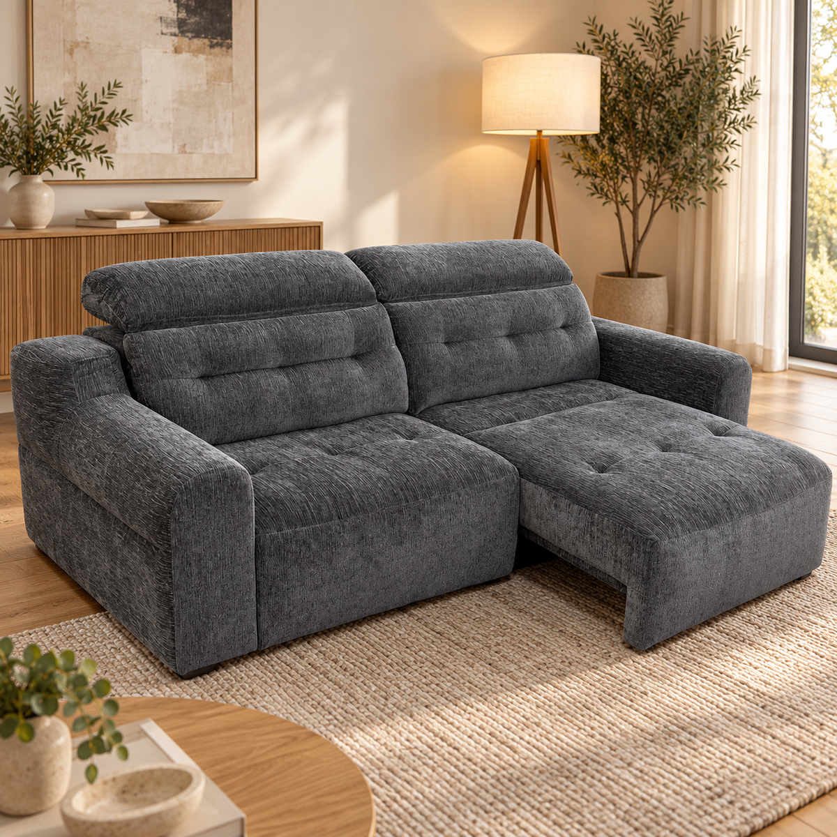 Harrison Charcoal Electric Sofa Bed