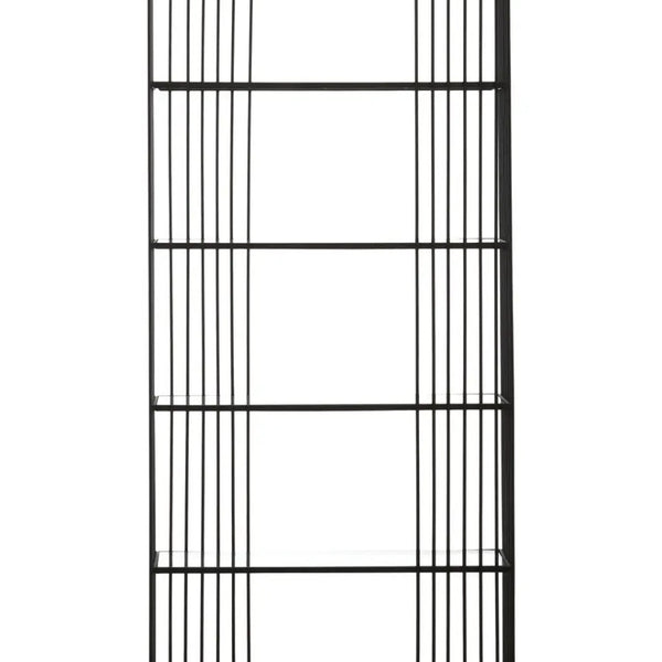 Trento Five Tier Black Bookshelf
