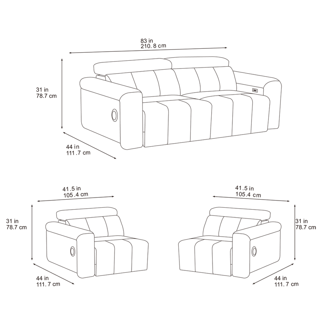 Nashville Power Recliner Sofa Bed