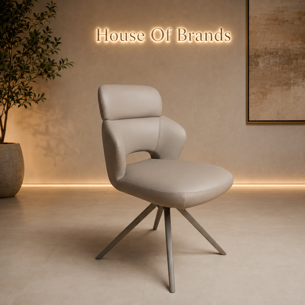 Domus Dark Taupe PU Dining Chair