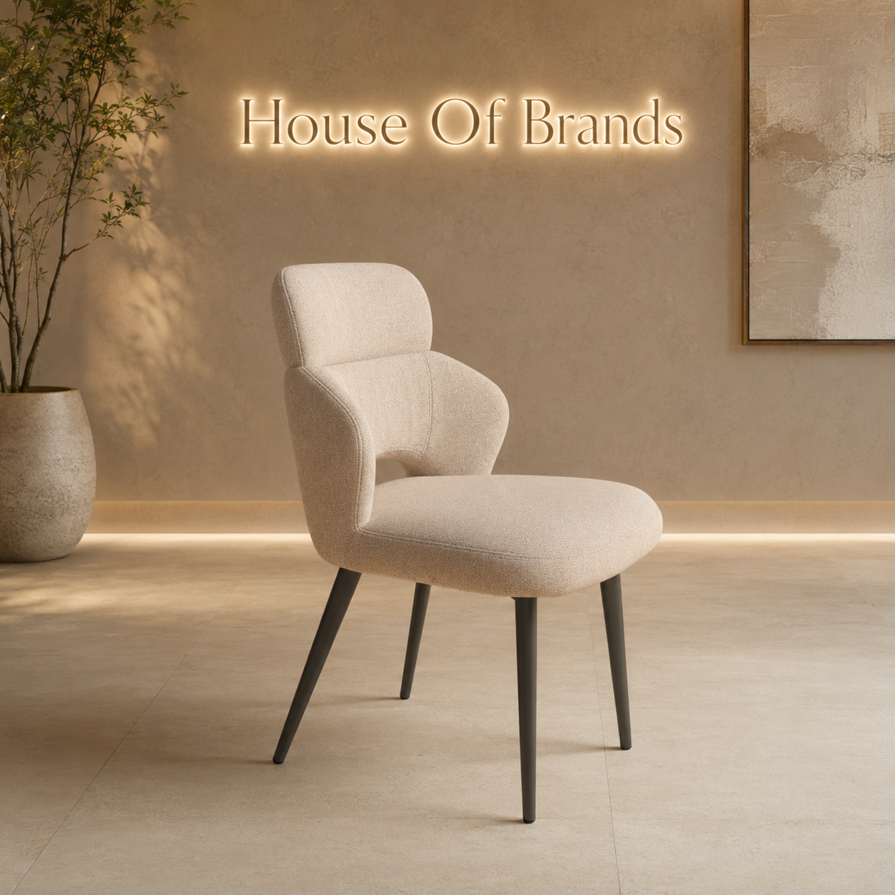 Domus Taupe Fabric Dining Chair
