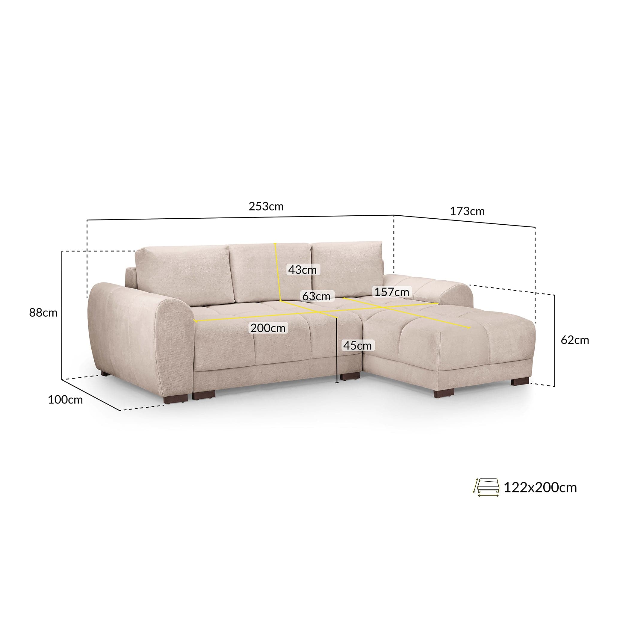 Devoke Universal Corner Sofabed