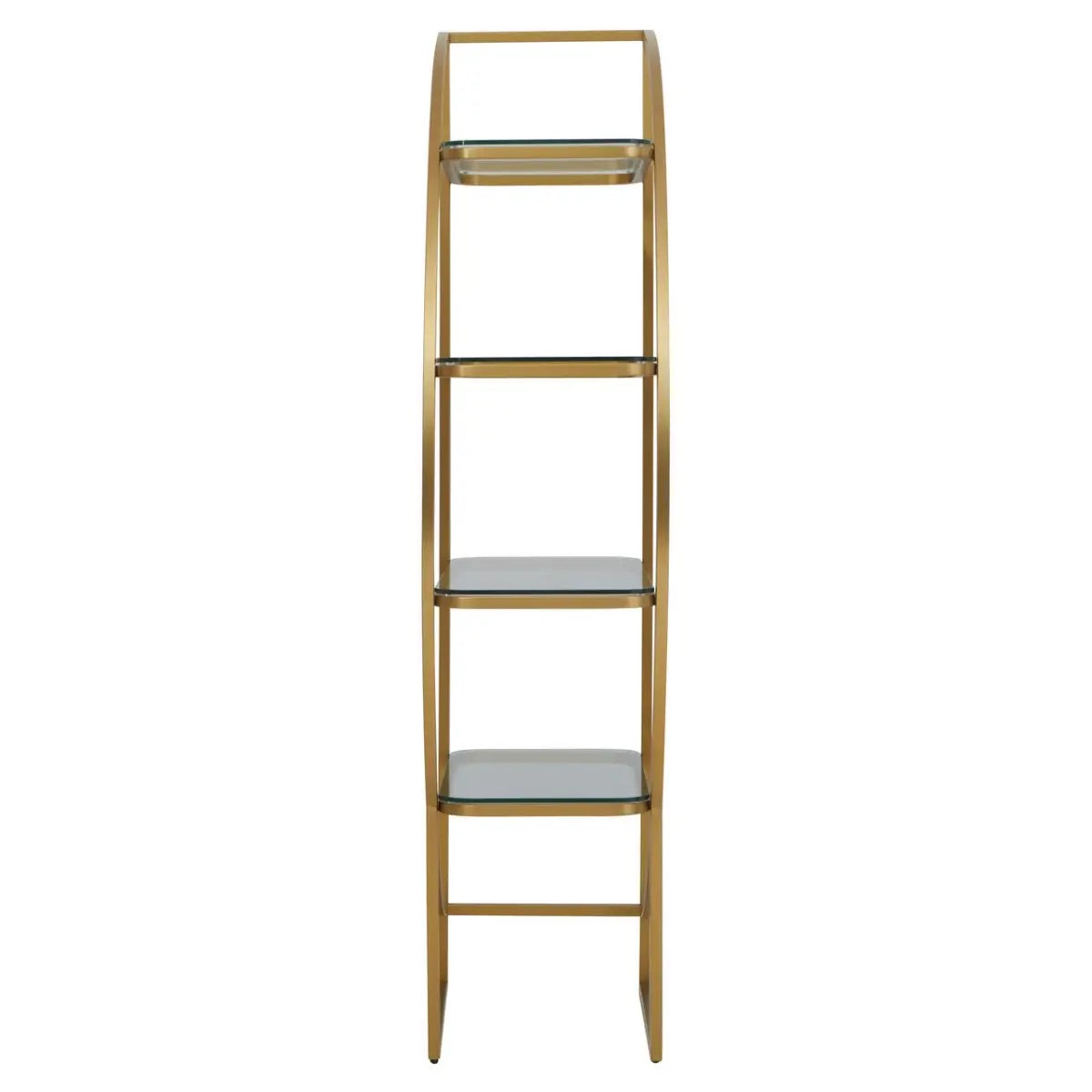 Vogue Right Half Moon Shelf Unit Gold