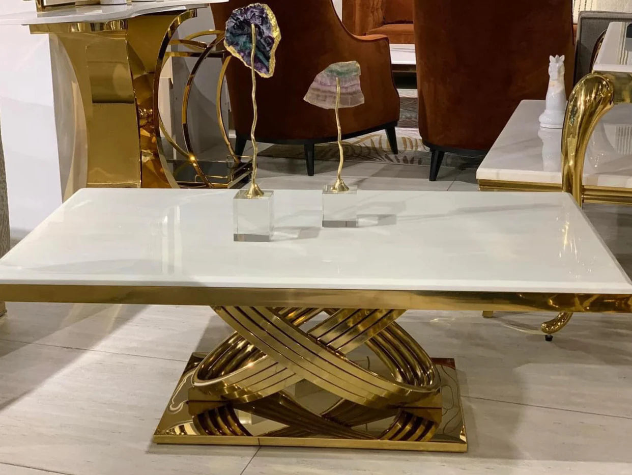 Elina Marble Gold Coffee Table