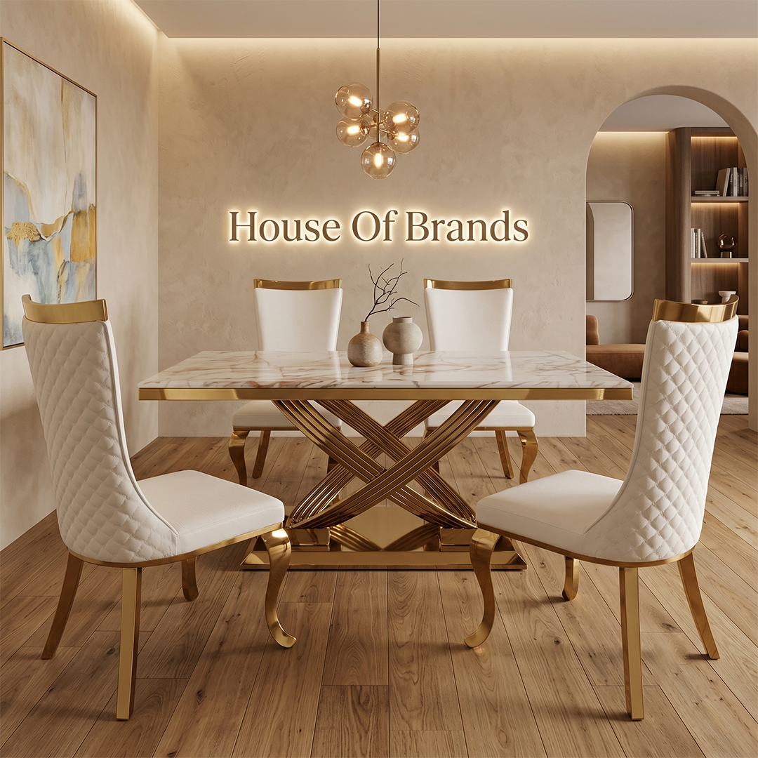Elina 160cm Dining Table with Samara Chairs