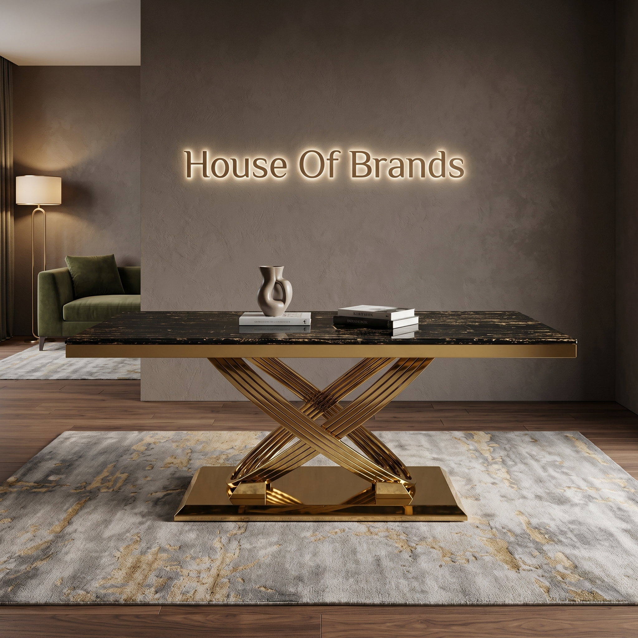 Elina Marble Gold Coffee Table