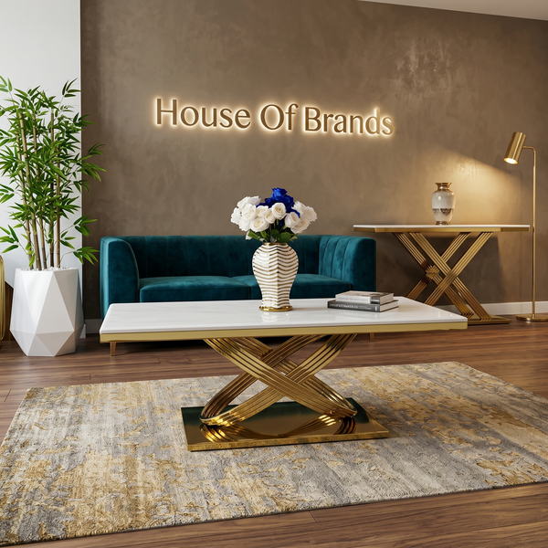 Elina Marble Gold Coffee Table