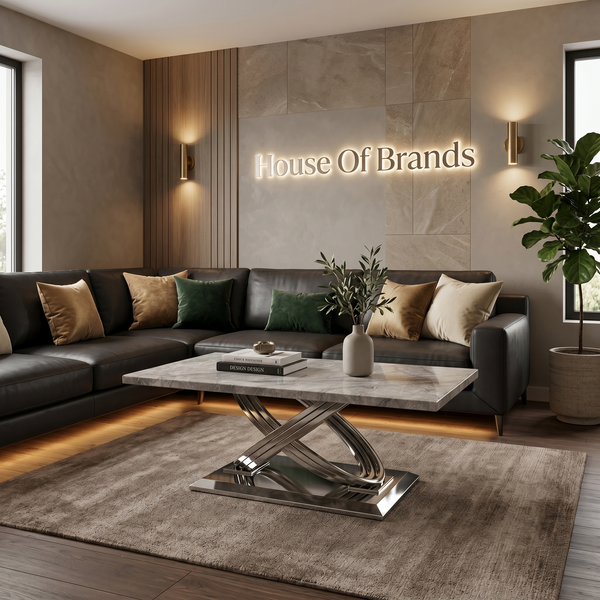 Elina Grey & Silver Coffee Table