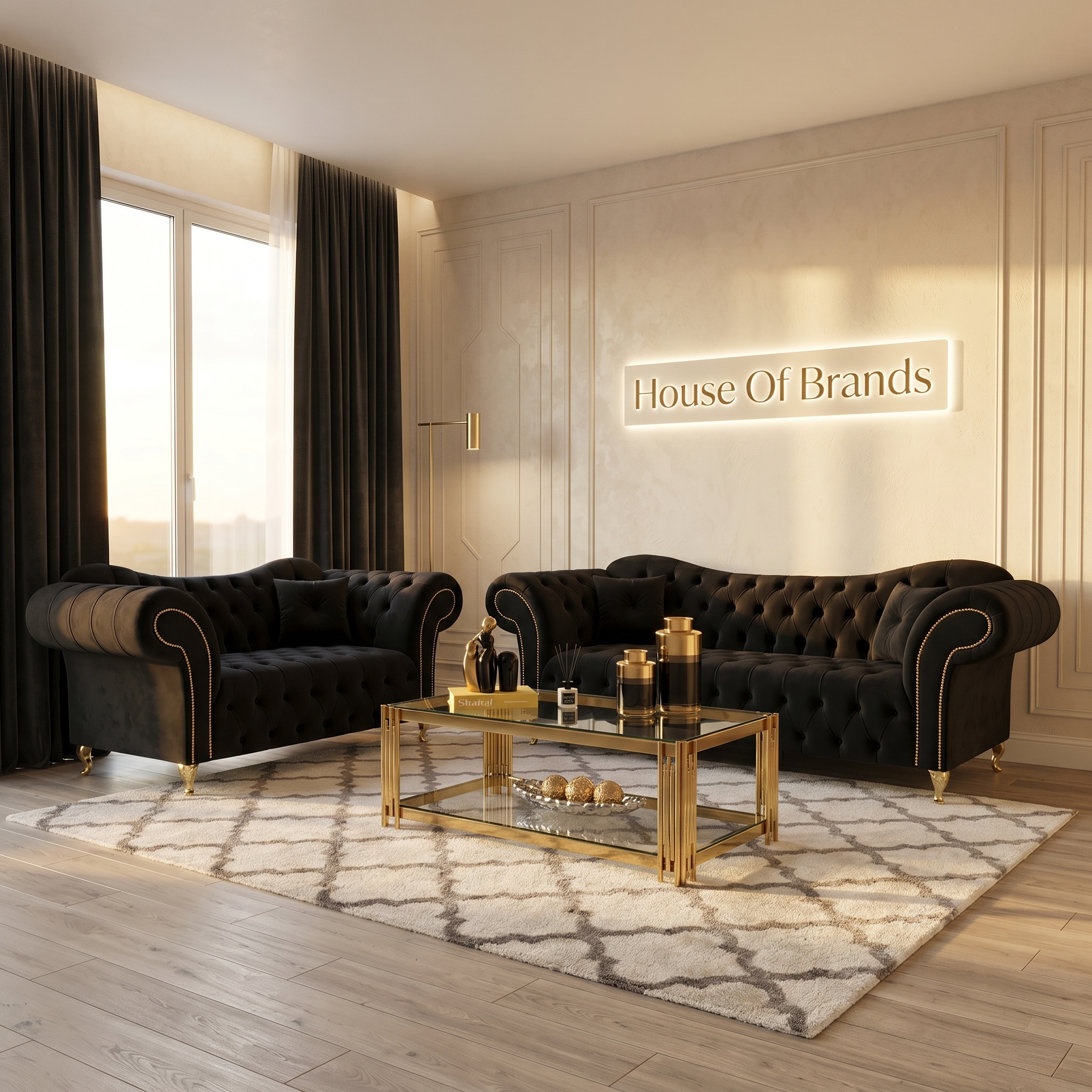Estelle Velvet Sofa