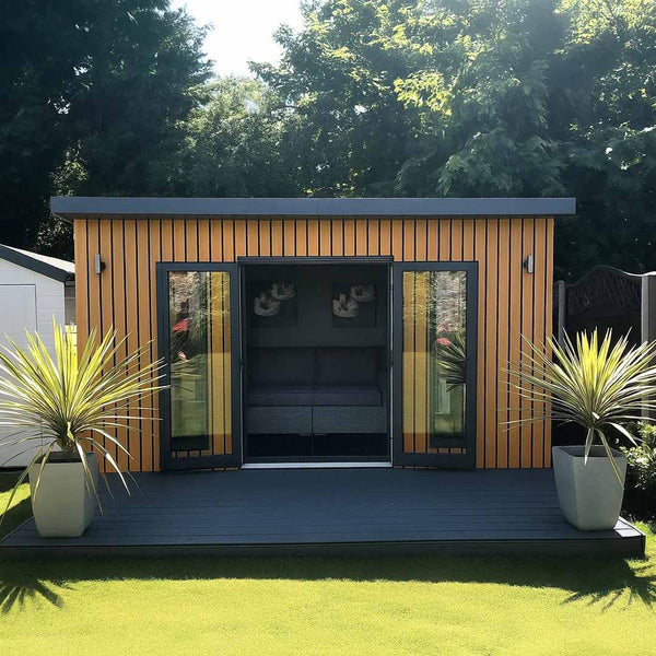 Exterior Outdoor Composite Slatted Wall Panels – Pack of 2 (290cm) – Black or Light Oak