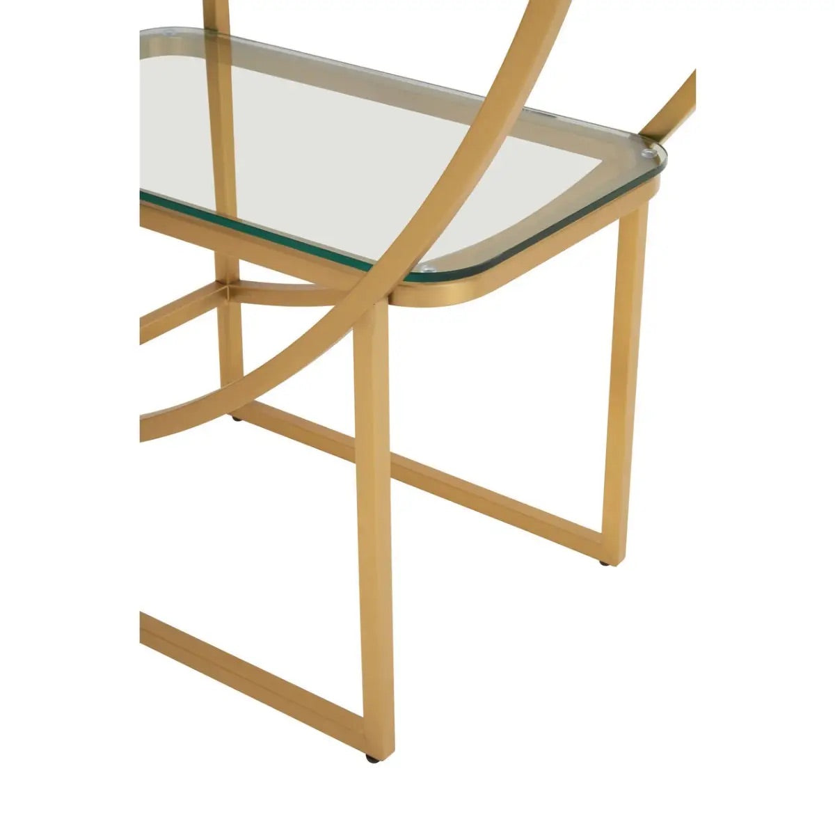 Vogue Right Half Moon Shelf Unit Gold