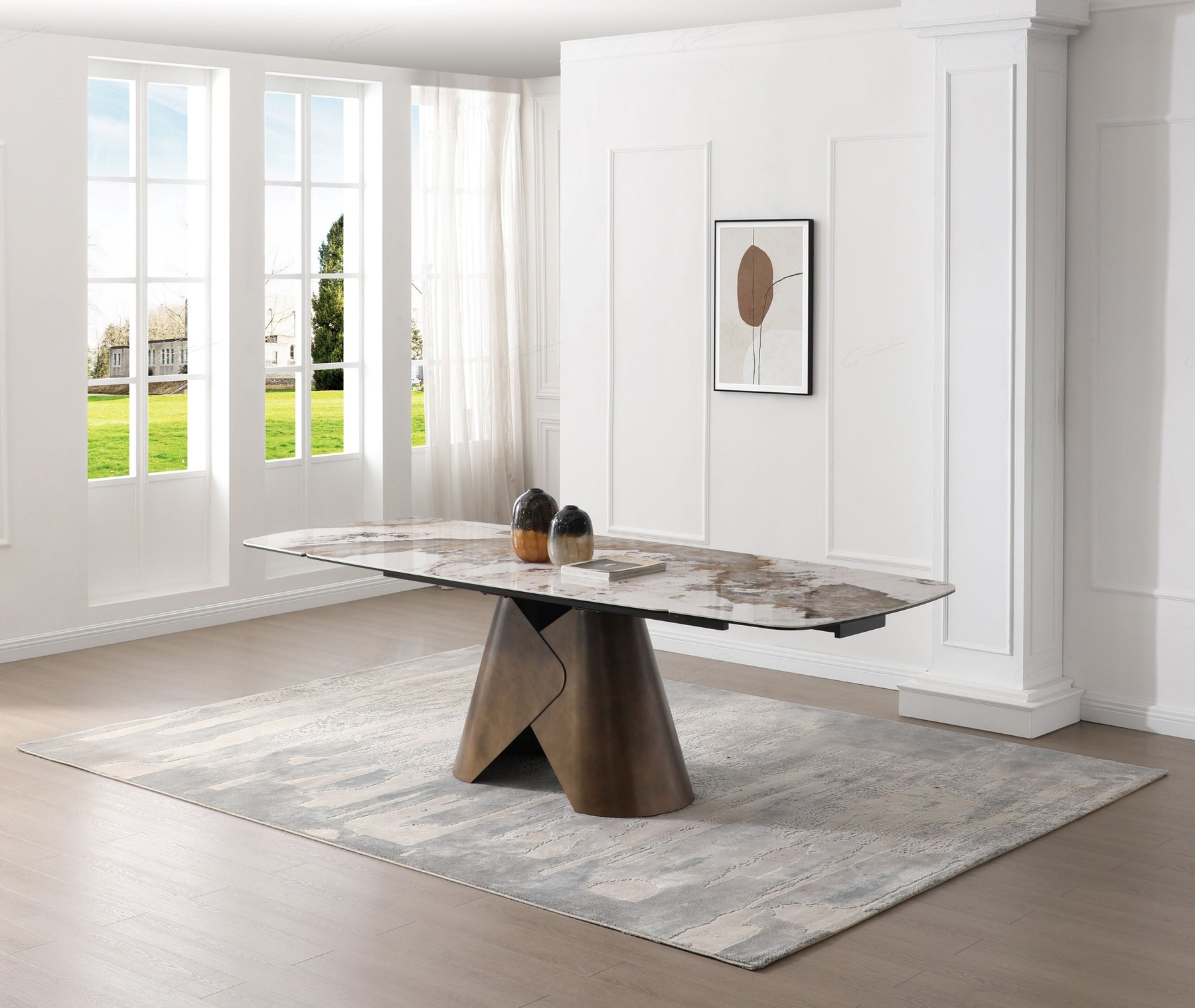 Siena 180-260cm Extending Italian Ceramic Dining Table