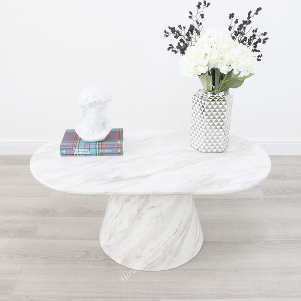 Florence White Marble Coffee Table