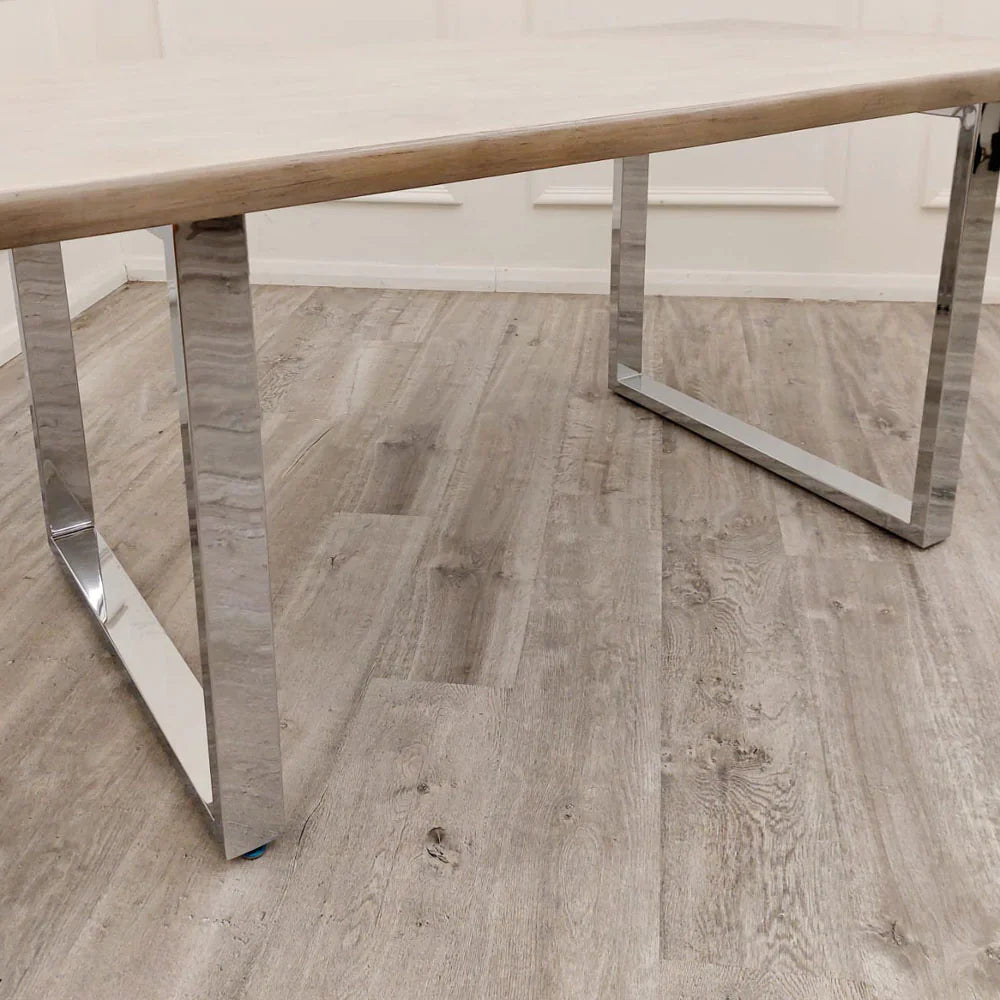 Freya 180cm Solid Light Pine Wood Dining Table