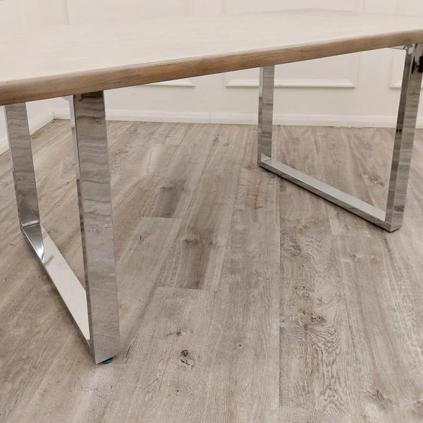 Freya 180cm Solid Light Pine Wood Dining Table