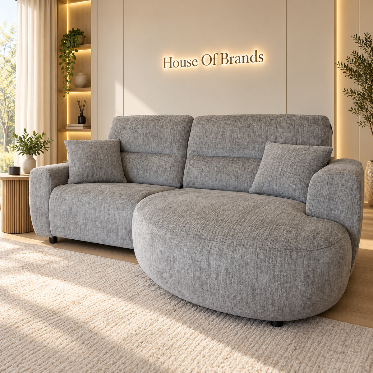 Denver Grey Electric Recliner Right Hand