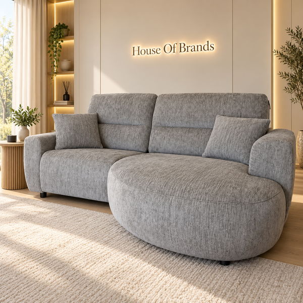 Denver Grey Electric Recliner Right Hand