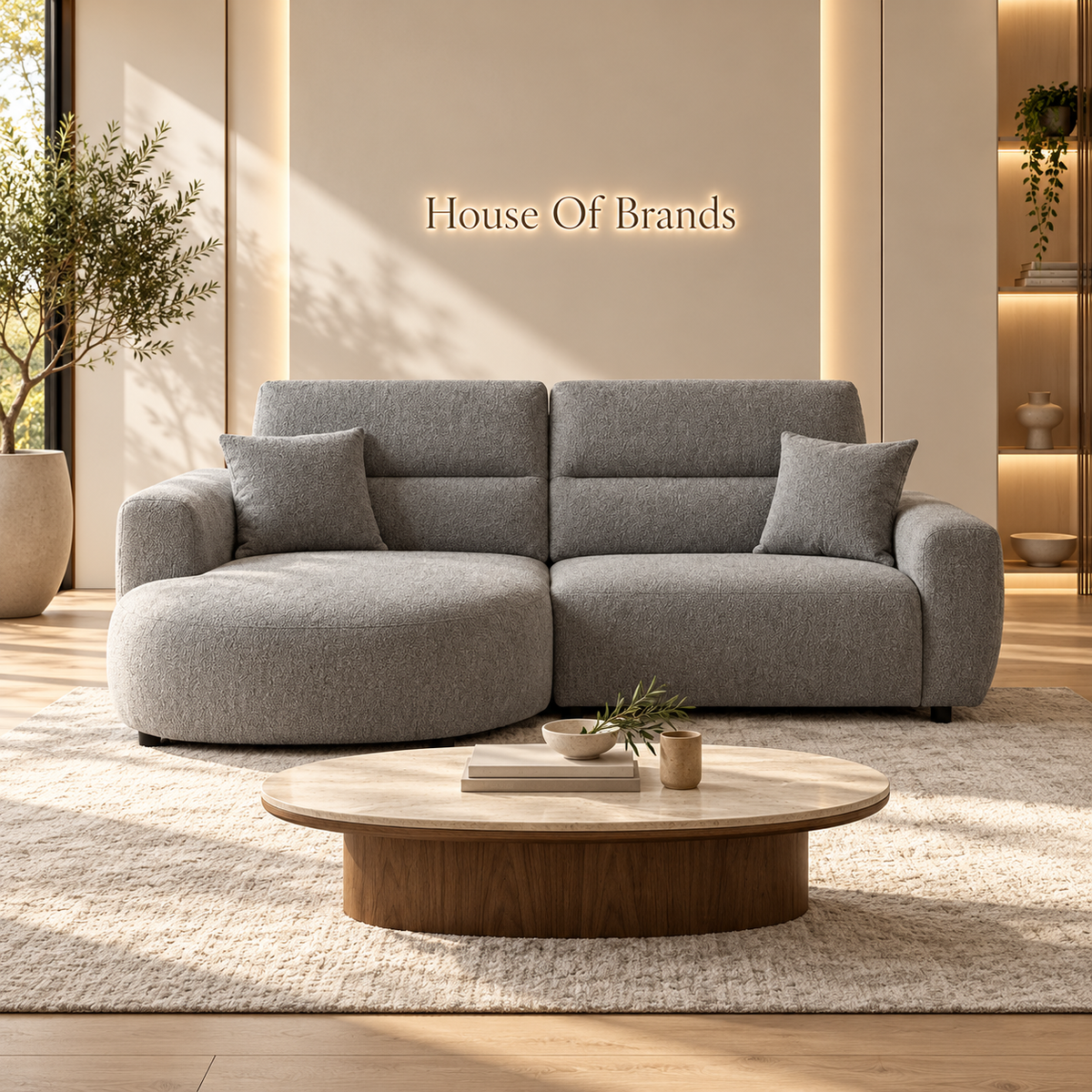 Denver Grey Electric Recliner Left Hand