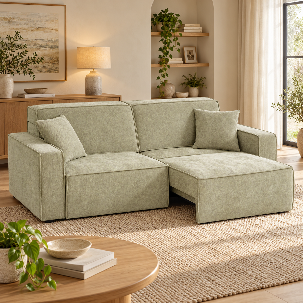 Houston Green Electric Sofa Bed