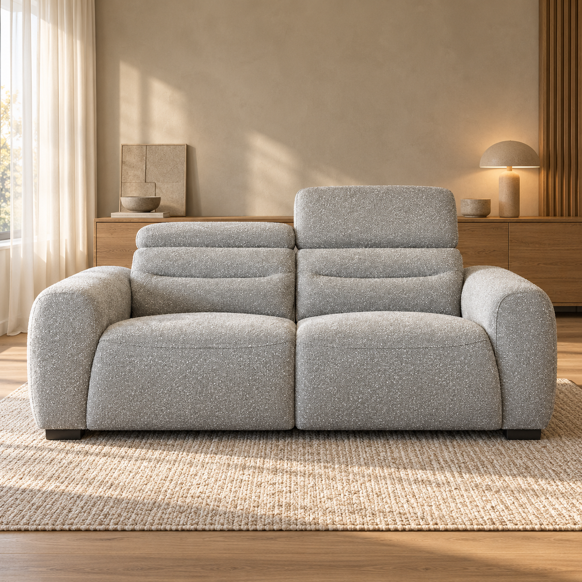 Tokyo Grey Electric Recliner Sofa Set