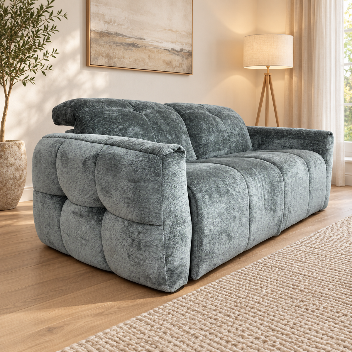 Faringdon Grey Electric Recliner Sofa Set