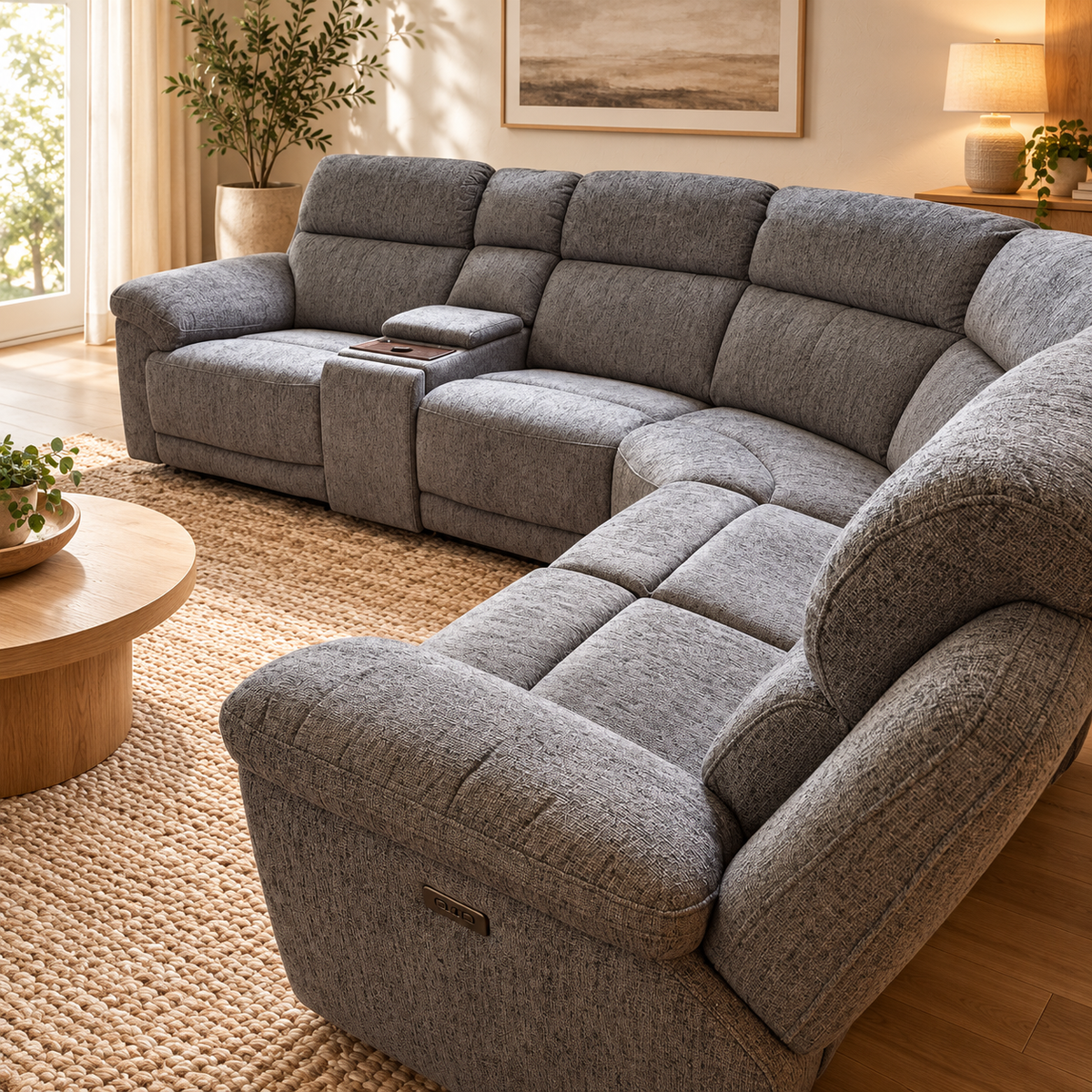 Owen Grey Electric Recliner Modular Corner Sofa