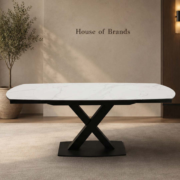 Helix Extendable Ceramic Dining Table – 130–190cm