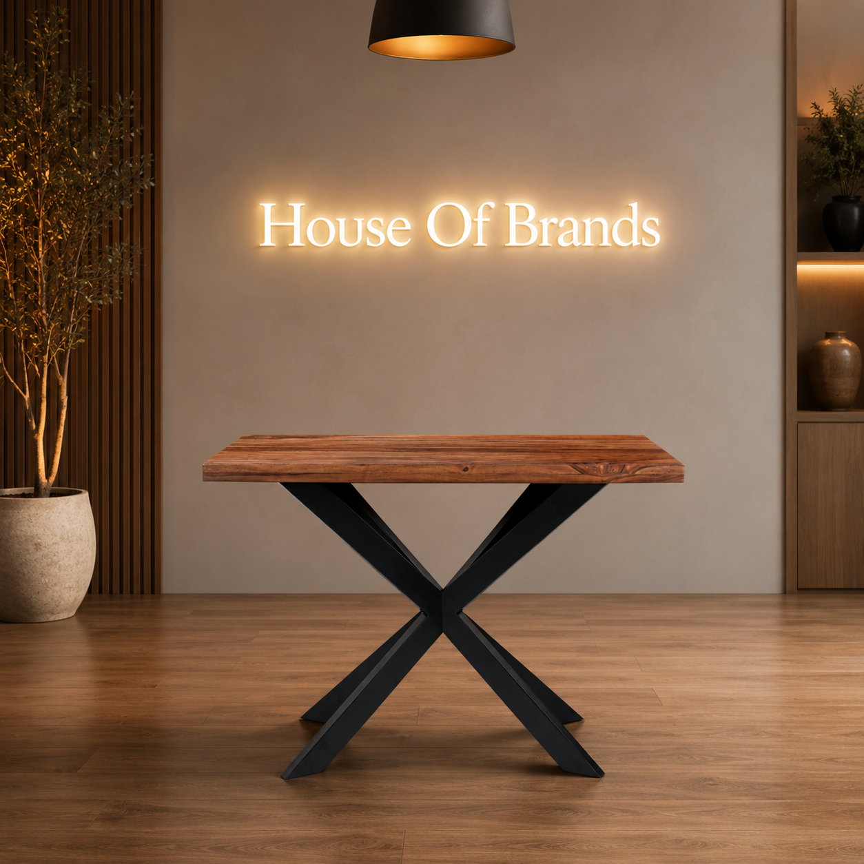 Huxley 130cm Solid Sheesham Wood Bar Table