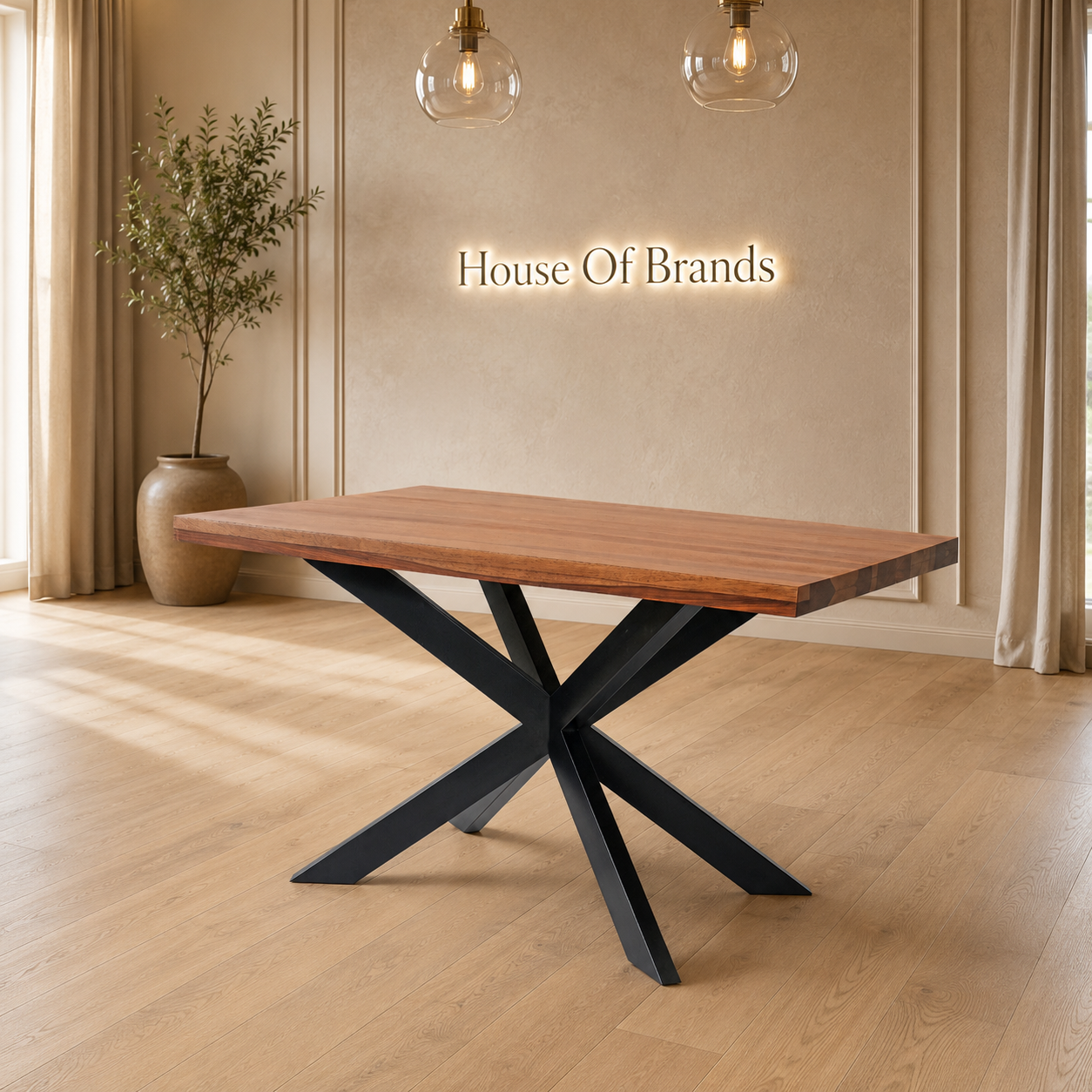 Huxley 135cm Solid Sheesham Wood Dining Table