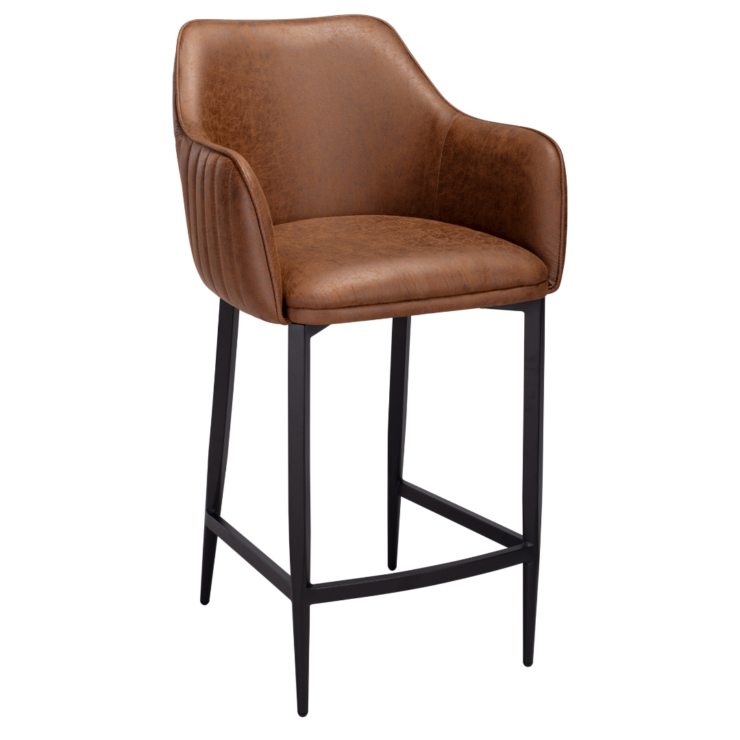 Huxley Vintage Tan PU Bar Stool