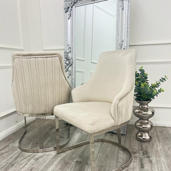Chelmsford Velvet Silver Frame Chair