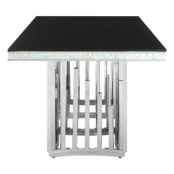 Eliza Silver Finish Dining Table
