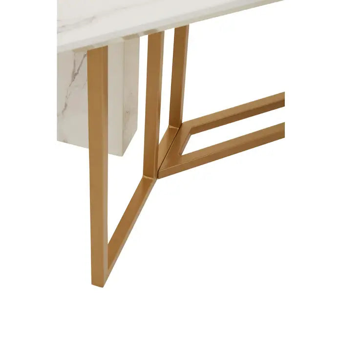 Vieste Rectangular Marble Dining Table