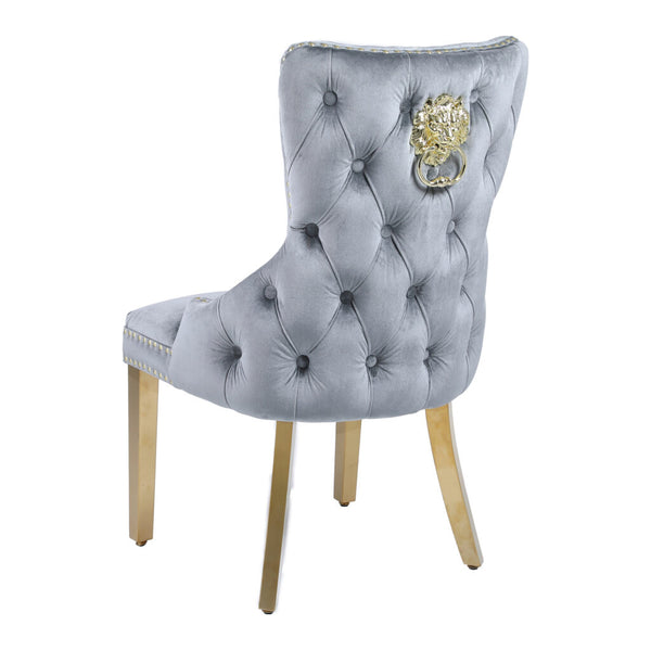 Grey & Gold Victoria Dining Chair