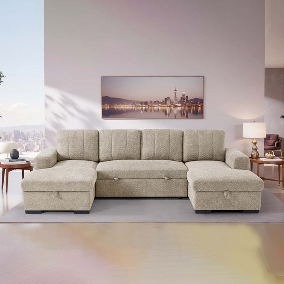 Jesse Large U Shaped Sofa Bed with Storage