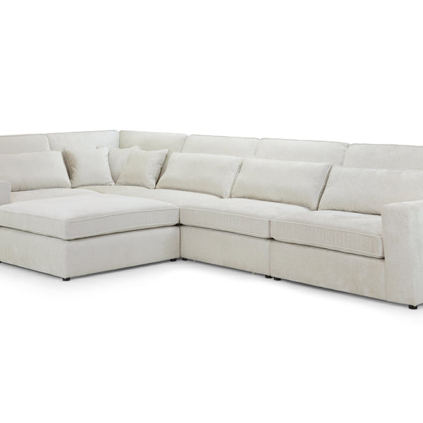 Kiana Modular Ivory Left Hand Facing Corner Sofa