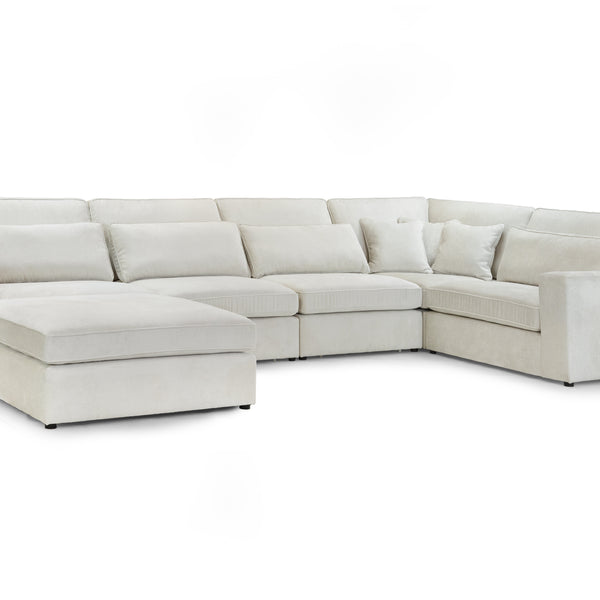Kiana Modular Ivory Large 308cm x 308cm Corner Sofa