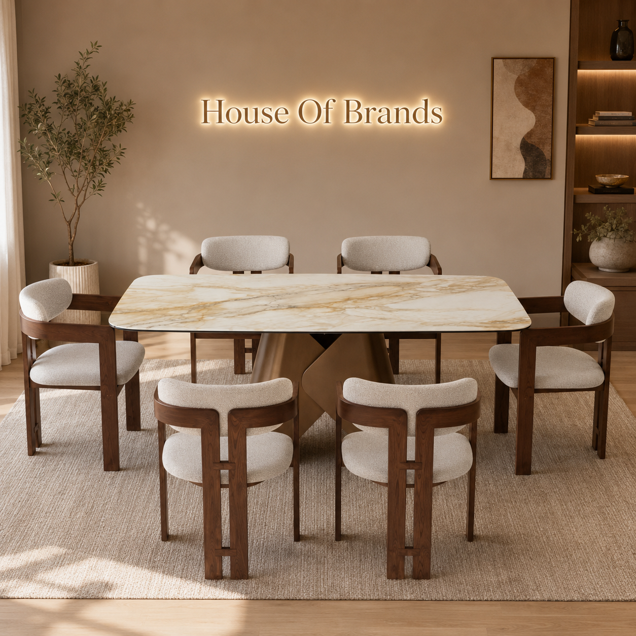 Leven 160cm Dining Set with Clare Bouclé Chairs