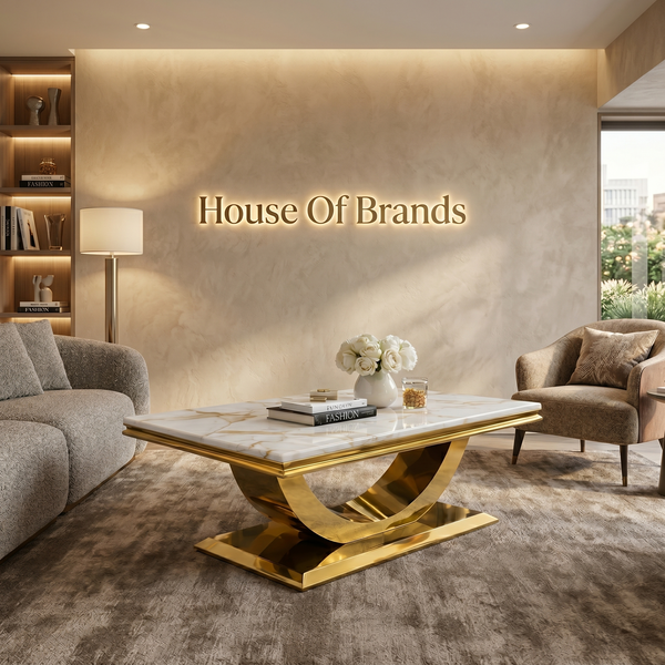 London Gold Marble Coffee Table