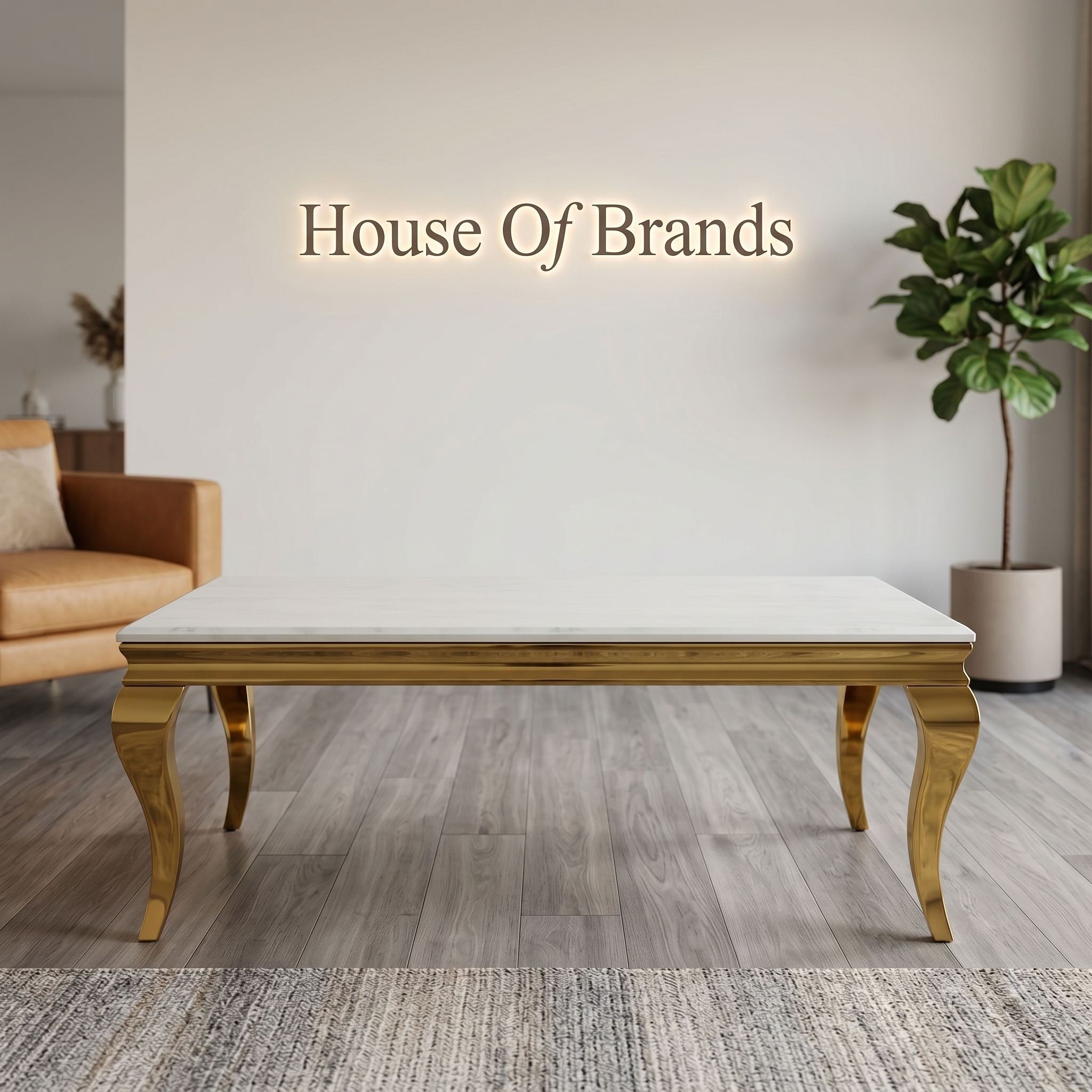 Louis Gold Marble Coffee Table