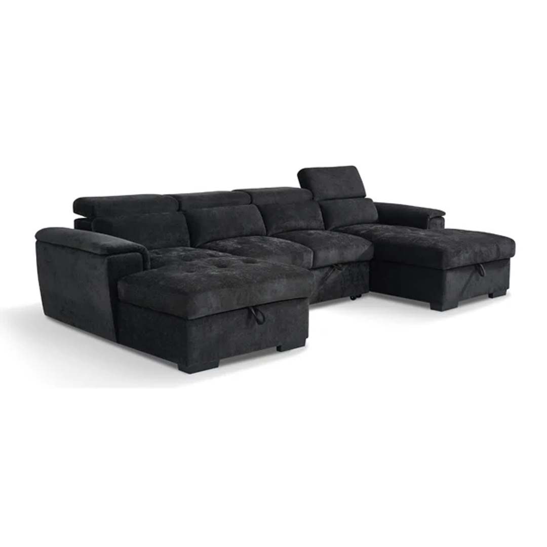 Luna Large U Shape Sofa Bed with Storage
